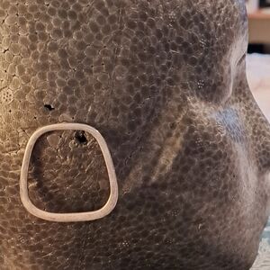 Chic Silver Tone Hoop Earrings